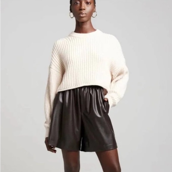 NWOT Faux Leather Joie Shorts - Picture 7 of 7